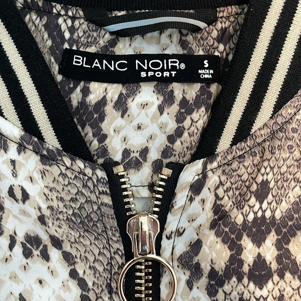Blanc Noir Sport nylon snake pattern jacket sz S - Picture 2 of 6